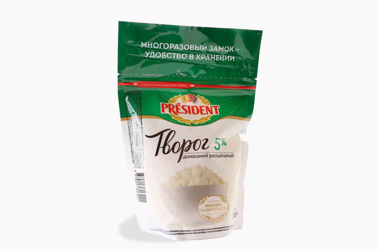 Творог President 5%, 350 г