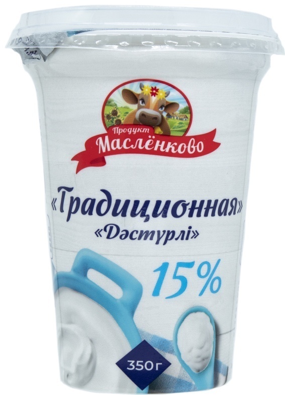 Сметана Масленково Традиционная 15% 350 г