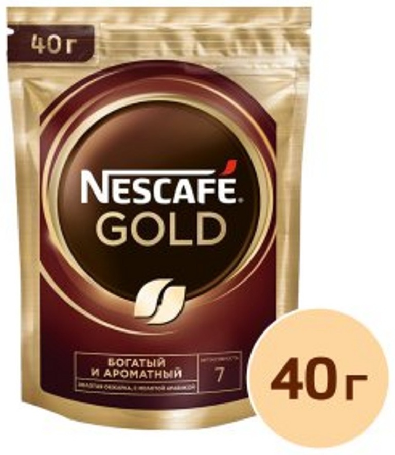 Кофе растворимый NESCAFE Gold сублимированный 40 г