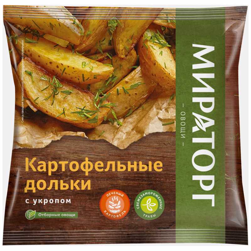 Картофель Мираторг дольки с укропом замороженный 400 гр