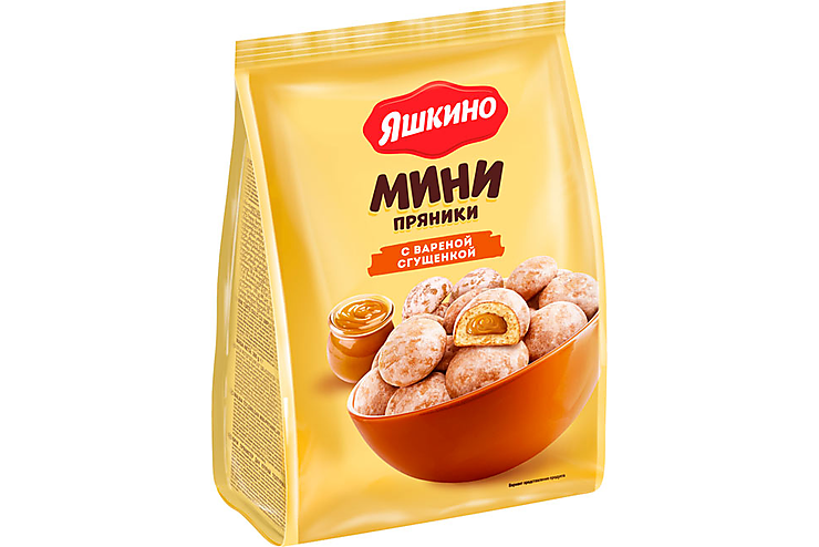 Мини пряники с вареной сгущенкой, «Яшкино», 300 г