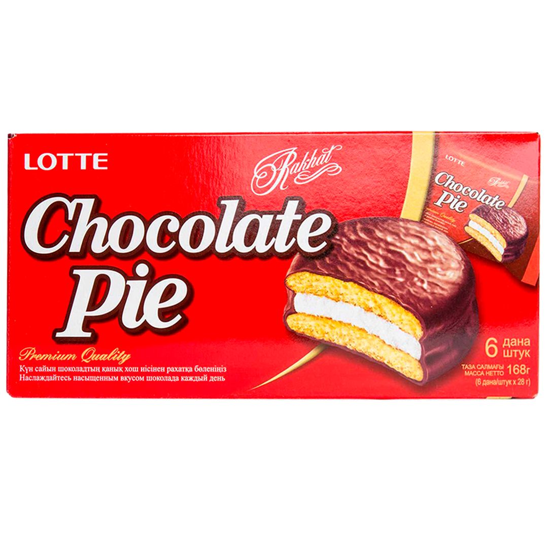 Бисквит Lotte "Chocolate-Pie", 168 гр, 6 шт